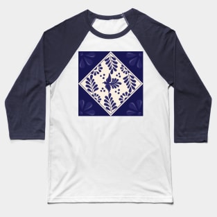 Blue Talavera Tile, Flying Dove by Akbaly Baseball T-Shirt